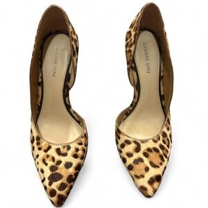Gianni Bini Leopard Haircalf Stiletto Heels 6.5 Y2K